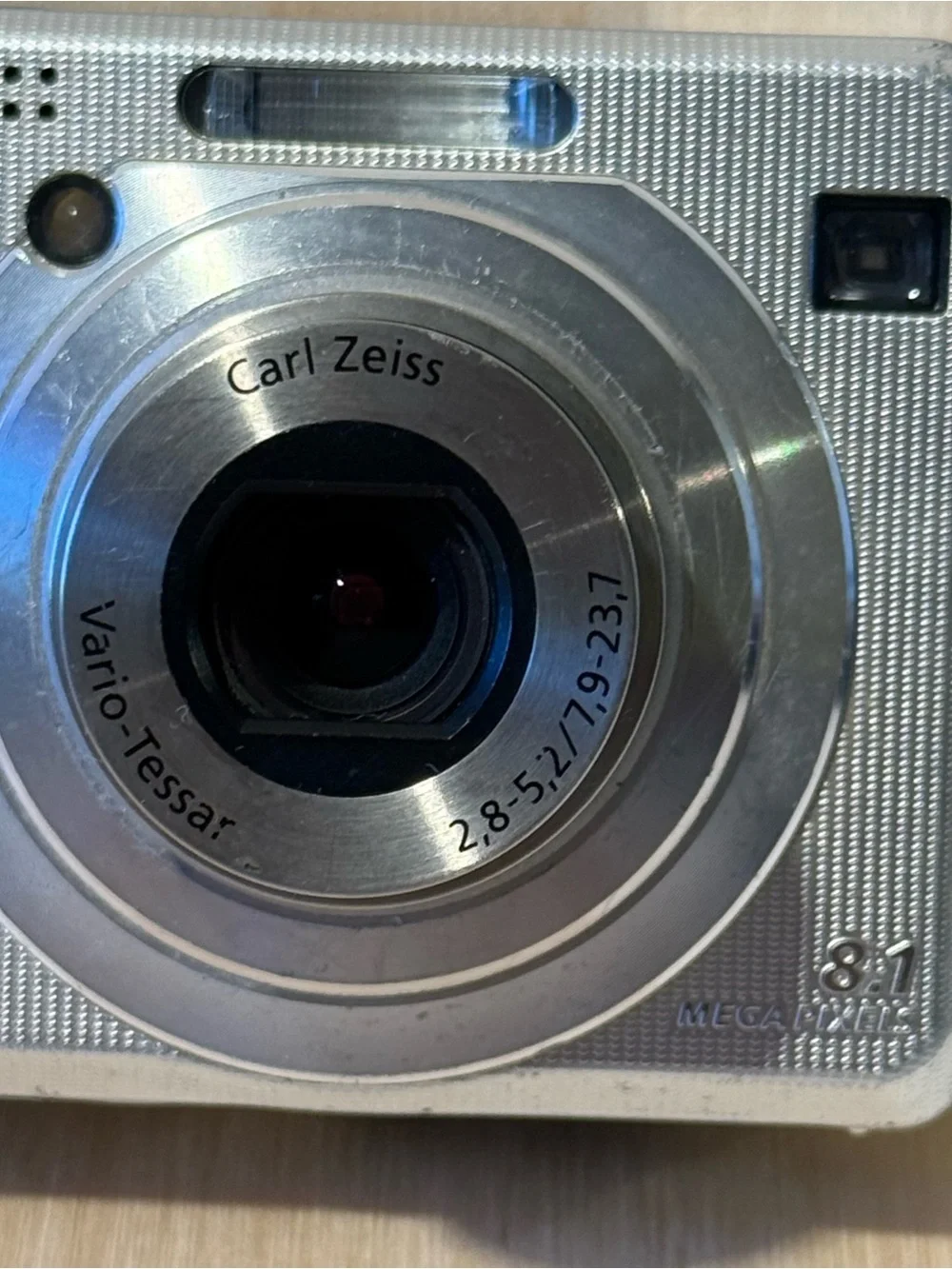 Sony Cyber-shot DSC-W100 Silver 8.1MP Tested Good w/Card-Charg-Bat Read Info Blw
